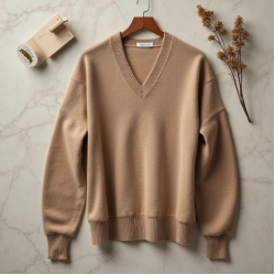 V-Neck Cashmere Blend Top