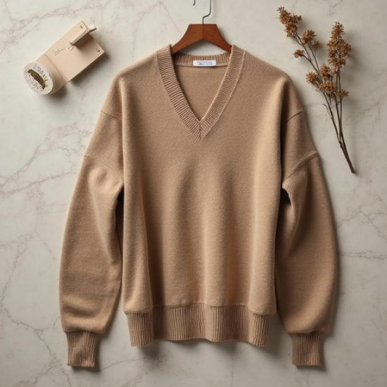 V-Neck Cashmere Blend Top