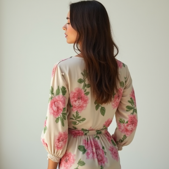 Women's Floral Print Wrap Top