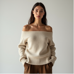 Women's Off-Shoulder Knit Top