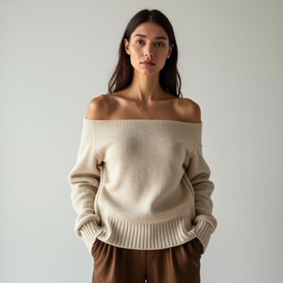 Women's Off-Shoulder Knit Top