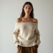 Women's Off-Shoulder Knit Top