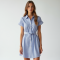 Women's Oxford Stripe Shirt Dress