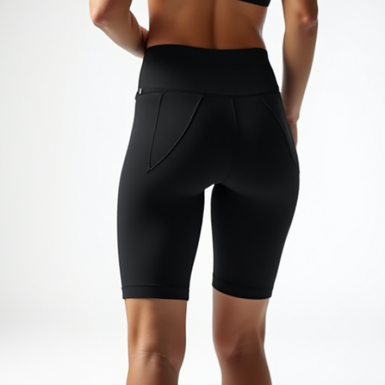 High-Waist Biker Shorts with Pockets