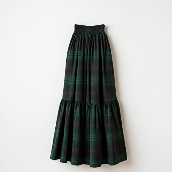 Women's Tiered Checkered Skirt
