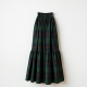 Women's Tiered Checkered Skirt