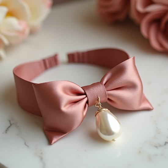 Elegant Bow-Tie Satin Ribbon Hairband