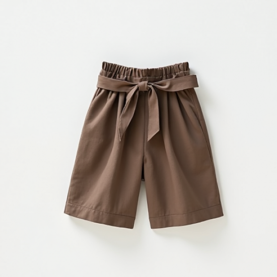 Women's Taupe High-Waist Shorts