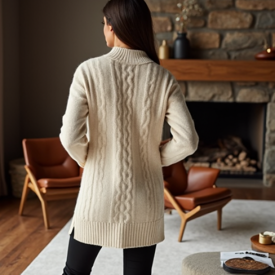 Women's Tunic Length Knit Sweater