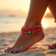 Multi-Strand Beaded Statement Anklet