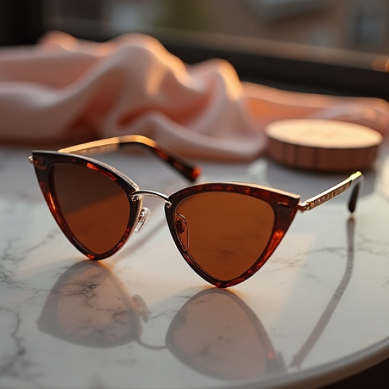 Ultra-Thin Metal Frame Cat-Eye Sunglasses