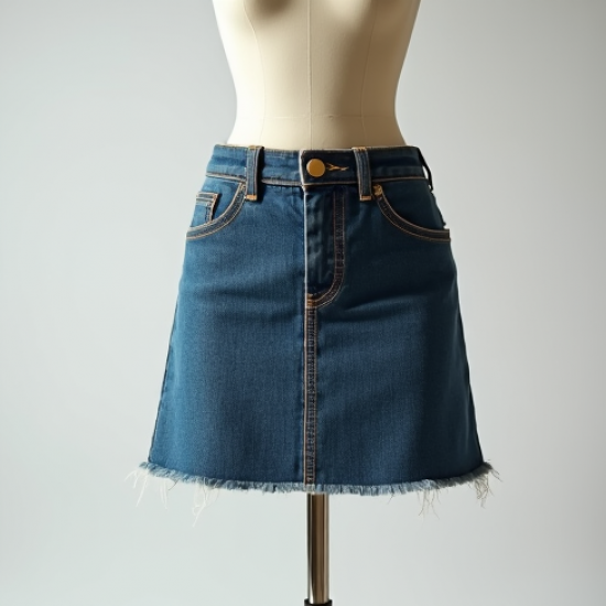 Vintage Wash Denim Mini Skirt