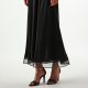 Women's Embellished Hem Midi Skirt