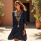 Embroidered V-Neckline Tunic Kurta