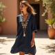 Embroidered V-Neckline Tunic Kurta