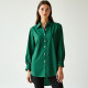 Women's Emerald Green Poplin Blouse