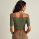 Women's Off-Shoulder Crop Top