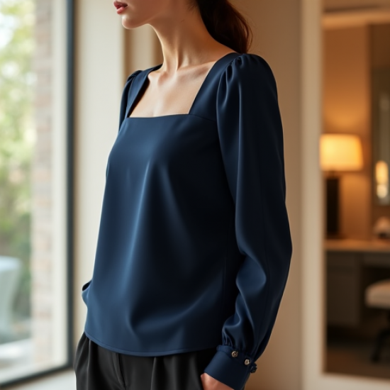 Women's Elegant Square Neck Top