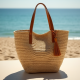 Bohemian Woven Straw Beach Tote