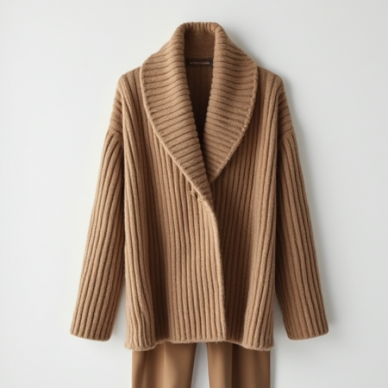 Women's Textured Shawl Collar Top