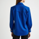 Women's Cobalt Statement Collar Blouse