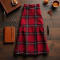 Plaid High-Waisted Casual Skort