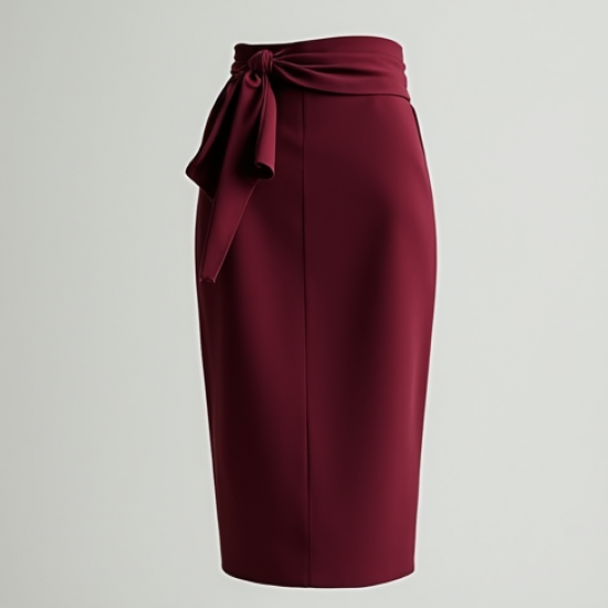 Women's Bow-Detail Pencil Skirt