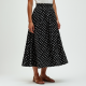 Polka Dot Flare A-Line Skirt