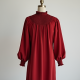 Women's Ruby Red Smocked Neck Blouse
