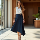 Tulip Hem Wrap Style Skirt