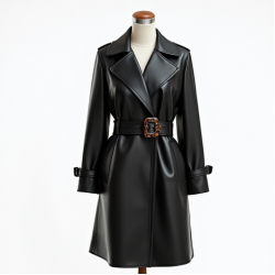 Leather Look Trench