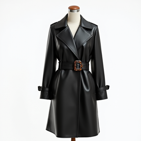 Leather Look Trench