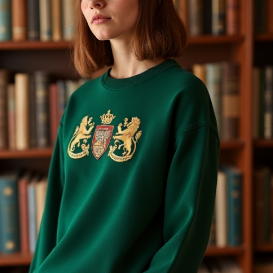 Women's College Crest Embroidered Sweater