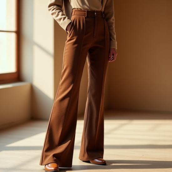 Women's Mocha Suede-Look Pants