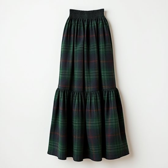 Women's Tiered Checkered Skirt