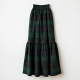 Women's Tiered Checkered Skirt
