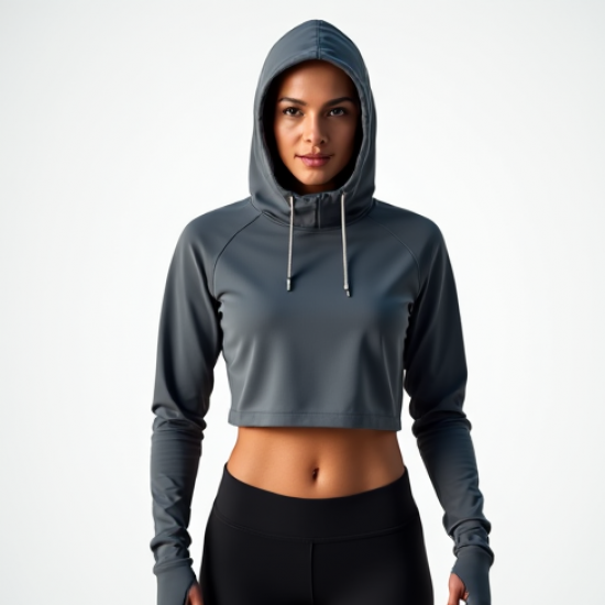 Women's Cropped Athletic Hoodie
