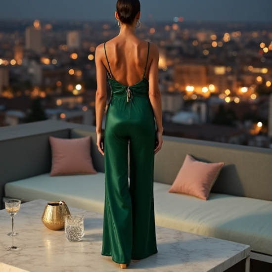 Women's Satin Slip Jumpsuit