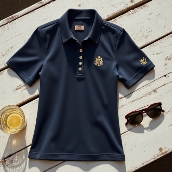 Women's Monogram Patch Polo Shirt
