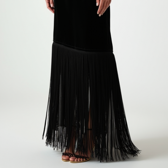 Women's Fringe Accent Slip Dress