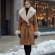 Women's Faux Fur Trim Coat