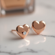 Heart-Shaped Stud Earrings