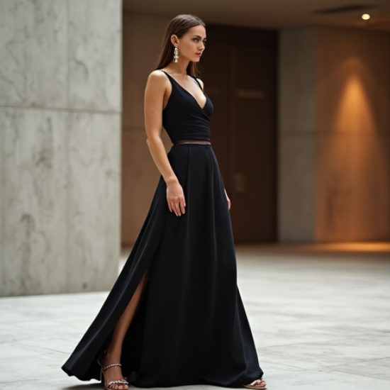 Women's Side-Slit Dramatic Skirt