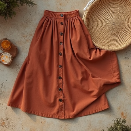 Women's A-Line Midi Skirt