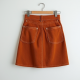 Button-Up Corduroy Retro Mini Skirt