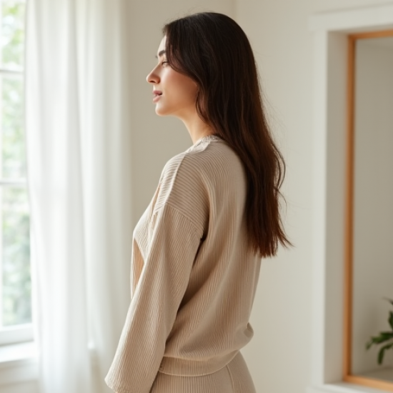 Women's Ribbed Lounge Set