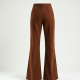Women's Mocha Suede-Look Pants