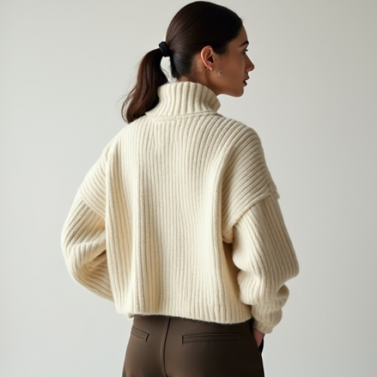 Women's Turtleneck Crop Sweater