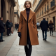 Women's Dramatic Lapel Wool Coat