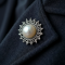 Vintage Pearl-Inlaid Decorative Brooch